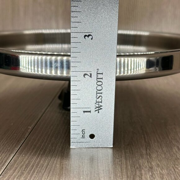 Stainless Steel Replacement Lid w/ Black Lid Knob Handle Easy Clean Round Silver - Picture 7 of 8